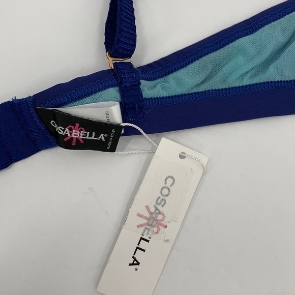 Cosabella Verona printed mesh bralette bra tropical floral blue new Medium - Picture 4 of 5
